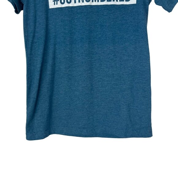 Mens Graphic Tshirt Dad of Girls #Outnumbered Blue Size Large - Picture 4 of 7